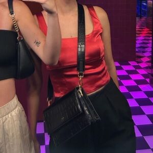 Wilfred Aritzia Shine Satin Bustier - Pink - S